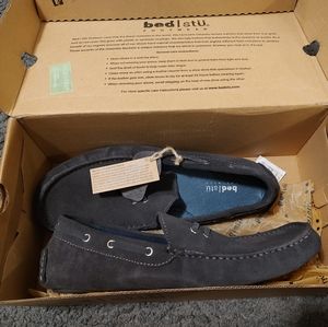 Bed Stu suede men's loafers light grey suede size 9
